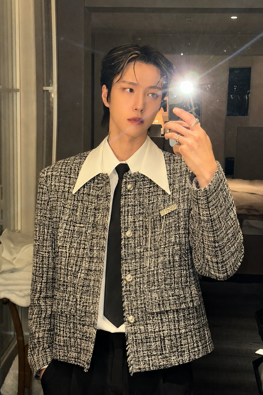 フリンジツイードジャケット10100