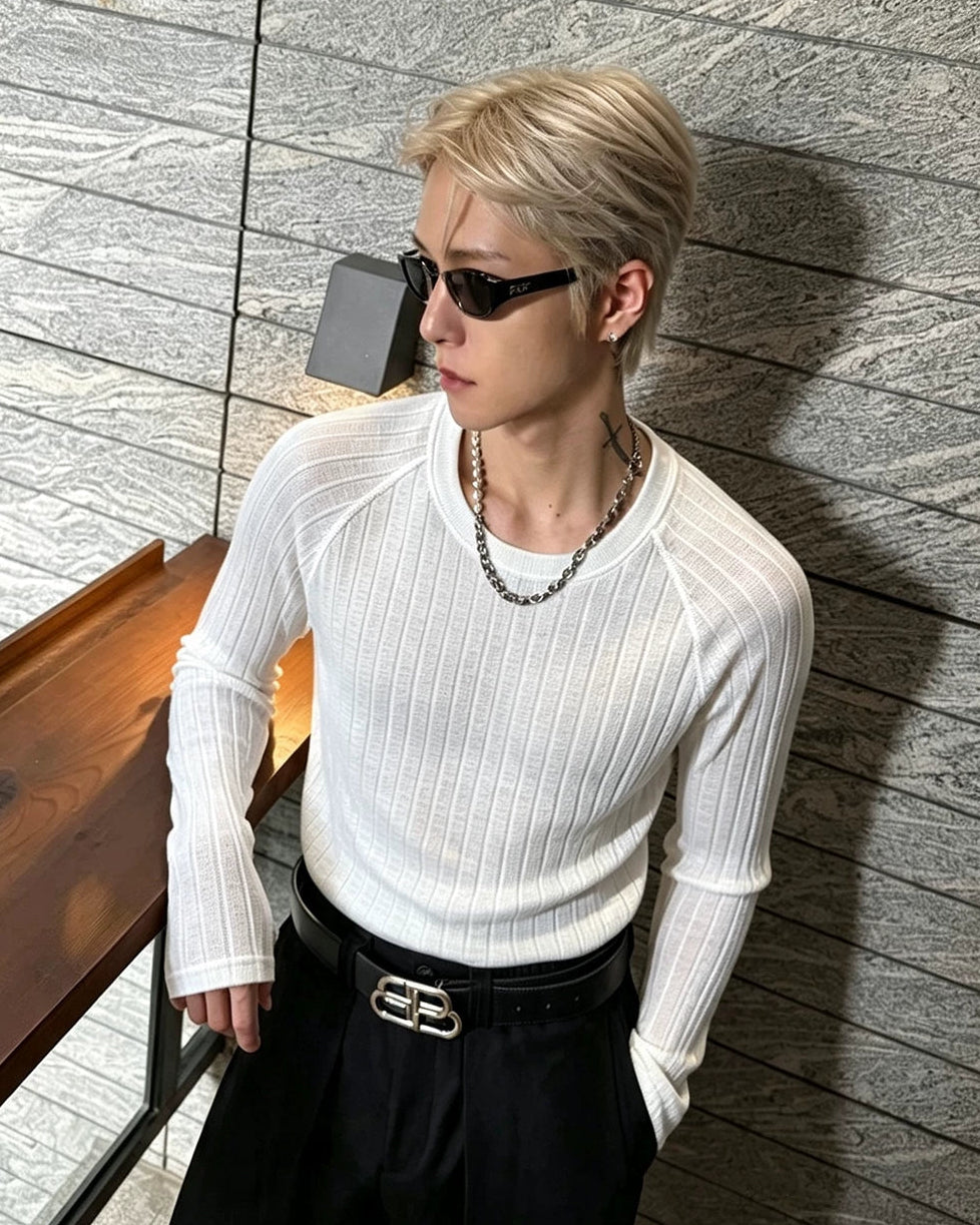 タイトシンプルTシャツ10130