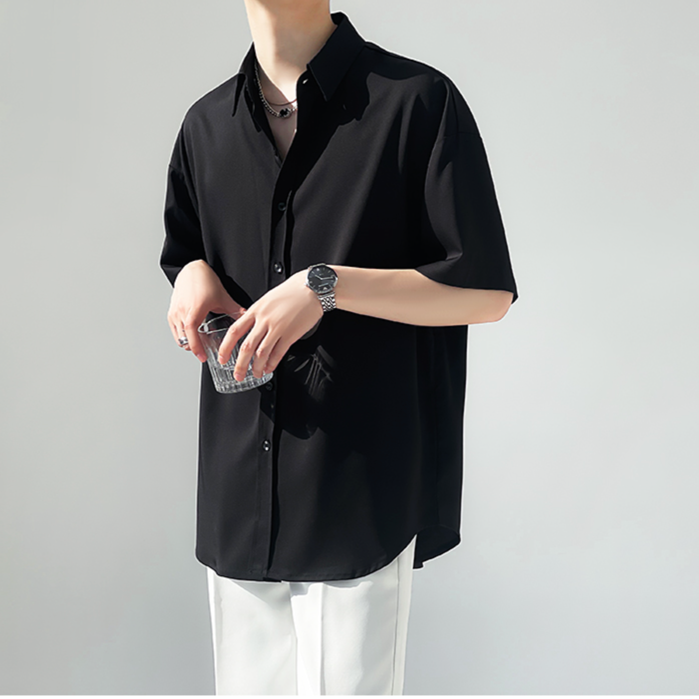 シンプルシフォンサマーシャツ 10040