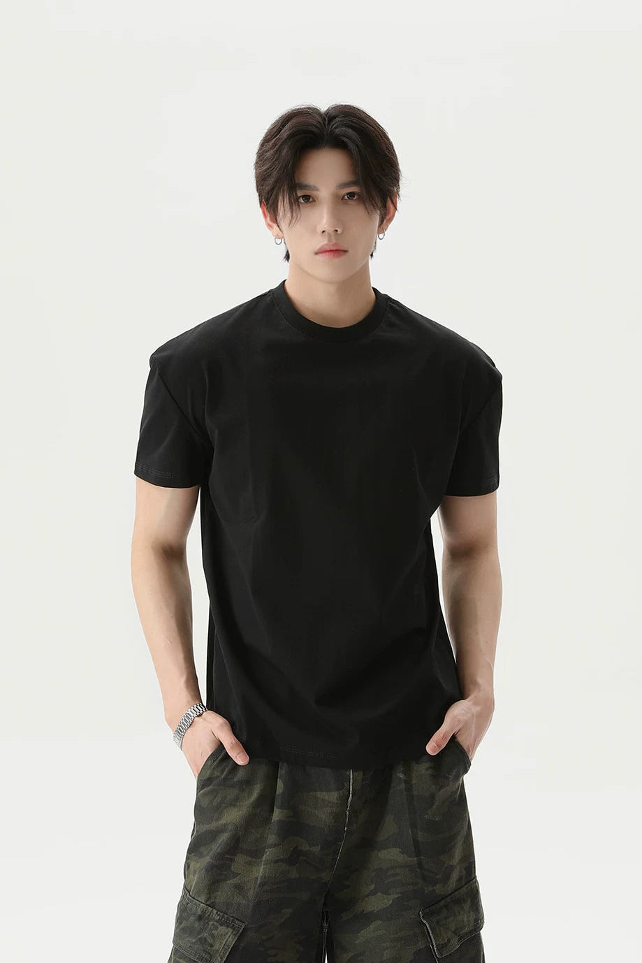 シンプルオーバーTシャツ10084