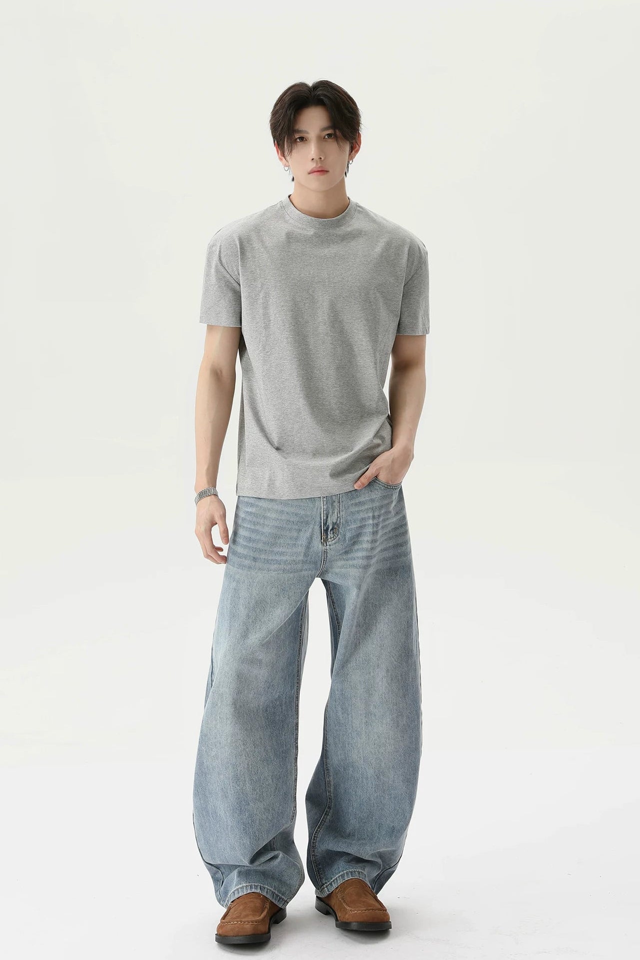 シンプルオーバーTシャツ10084