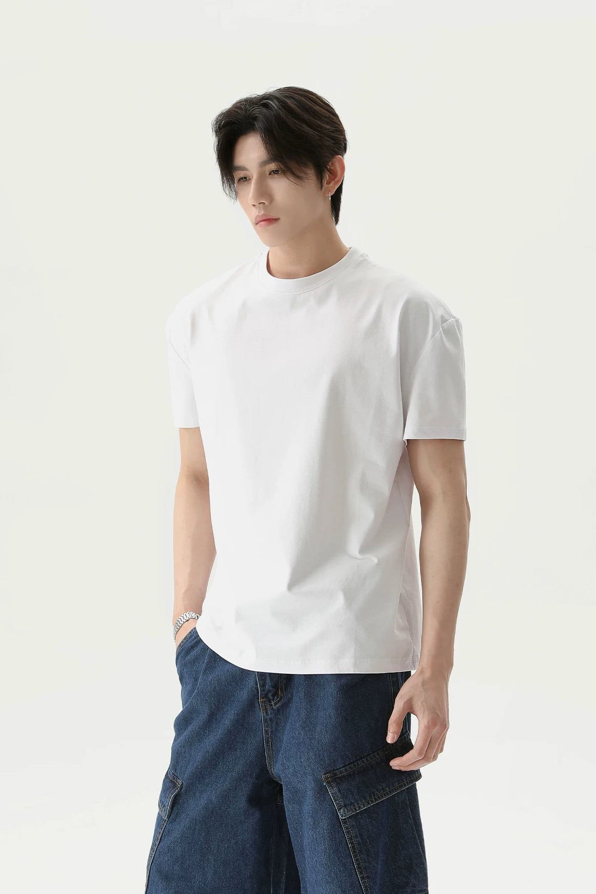 シンプルオーバーTシャツ10084