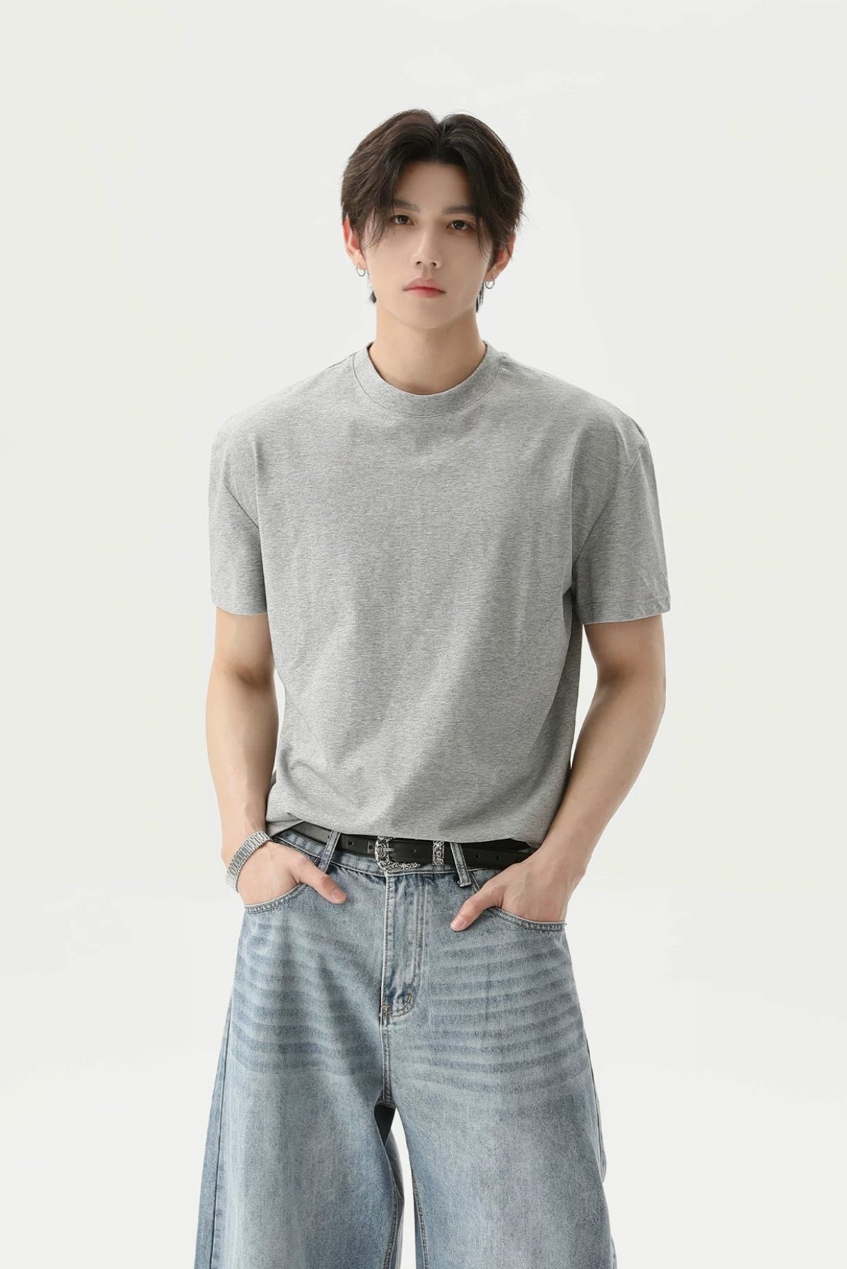 シンプルオーバーTシャツ10084